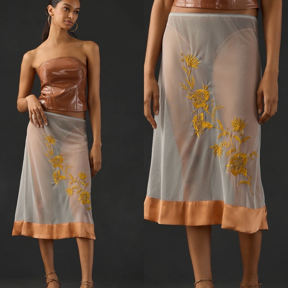 NWT Anthropologie sheer skirt